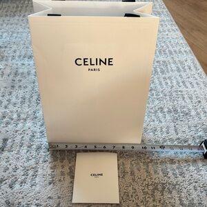 Celine White Gift Bag with receipt holder